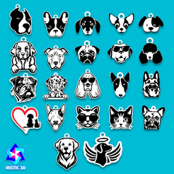 20240420_203821.png PET KEYCHAINS -DOGS AND CATS -PACK X22 PCS.