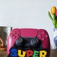 1.jpg Super Mario (Logótipo) - Suporte para comando com peças avulsas