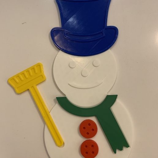 Sneeuwman aankleed puzzel 3D model