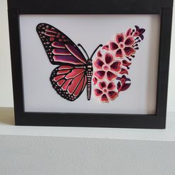 IMG20230610144026.jpg STL file Butterfly Shadow Box・3D print design to download