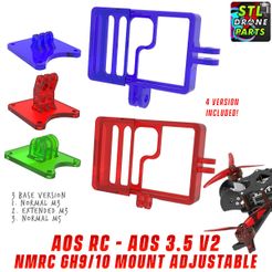 AOS-3.5-V2-NamelessRC-Naked-GH10-1.jpg STL-Datei AOS 3.5 V2 von AOS RC NamelessRC Naked Gopro Hero 9/10/11 Halterung・3D-druckbares Design zum Herunterladen