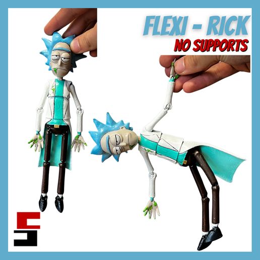Copy-of-Copy-of-cults3D-2.jpg RICK AND MORTY FLEXI RICK ARTICULATED NO SUPPORTS