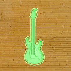 guitarra-v1.png STL-Datei Ausstechform-Gitarre / Ausstechform-Gitarre・3D-druckbares Modell zum Herunterladen