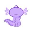 axolotl baby keychain.obj Baby axolotl keychain