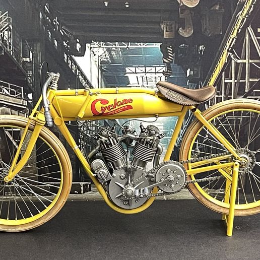 🌀 1/12 1914 Cyclone 1000 Boardtrack Racer・ STL File for 3D printing・Cults