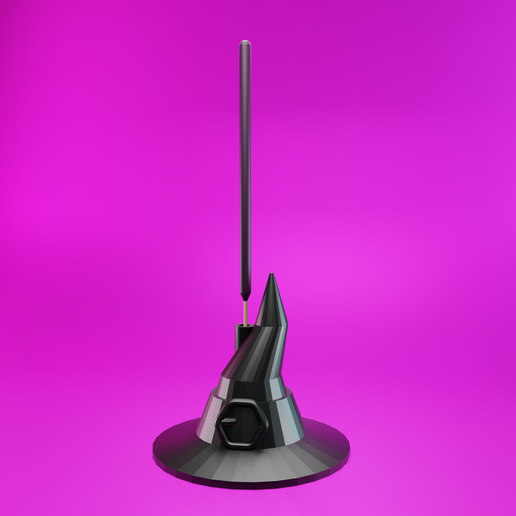 Witch's hat incense/saber holder 3D model