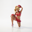 Sexy-Cheerleader_Photo1_coloured.png Athletic Cheerleader Figurine Female Figure 3D Printable