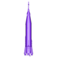 mercury atlas rocket model lowpoly.stl Mercury Atlas LV-3B Printable Rocket Model