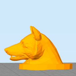 wolfbust.png Fichier STL tête de loup buste décoration murale・Modèle à imprimer en 3D à télécharger, AramisFernandez