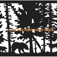 OSO-3.png FOREST LANDSCAPE AND BEAR 3 WALL ART DECORATION - 3D PRINTING AND LASER CUTTING