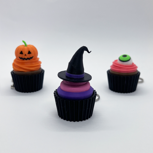 1.1.png WITCH HAT CUPCAKE CLICKER [STL / 3MF MULTICOLOR]