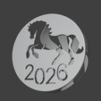 3.png New Year 3D Ornament “2026” with Horse Imprint. “2026 — the year of strength and freedom”