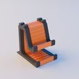 Render-2.jpg 带移动电源插槽的模块化手机支架 - 简单打印，无需支撑 | 3D 打印模型（STL + Bambu）
