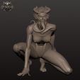 6.jpg Predator Alien Huntress - Bio-Organic Killer Woman STL | Obsidian 3D