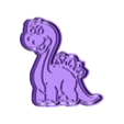 dino 6.stl STL-Datei Dinosaurier Zoo Keksausstecher Dinosaurier Keksausstecher 10er Set Dinosaurier Keksausstecher・3D-druckbare Vorlage zum herunterladen
