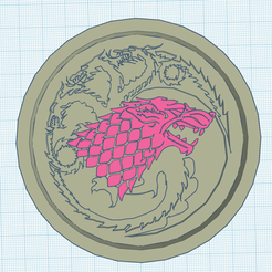 Sem-título.png STL file Game of Thrones cup holder/coaster・3D printing template to download