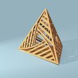 render_1.63.jpg Pirámide abstracta de celosía triangular - Arte geométrico imprimible en 3D
