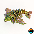 8.png Tiny Crystal Dragon, Long Tail Tiny Dragon, Flexible, Print in Place, No Supports