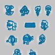 Bubble-Guppies-Group.jpg Set of 12 Bubble Guppie Character Imprint Cookie Cutters