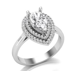 A.jpg STL file Halo Pear Ring・3D printing template to download
