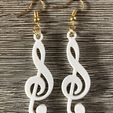 IMG_1794.jpg Free STL file Musical note earrings・3D printable design to download