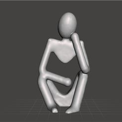 Thinker-Scuplture.jpg Archivo STL Escultura abstracta del hombre que piensa・Diseño para descargar y imprimir en 3D, Amit_Jain