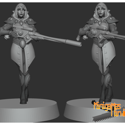 1.png STL file Space elf anime figurine・3D printing design to download, Minigames_miniatures