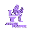 storm pooper v2 top.stl Storm Pooper 3 versions Star Wars Sign, Bathroom Sign, Funny Sign, Wall Hanger, Dual Extruder