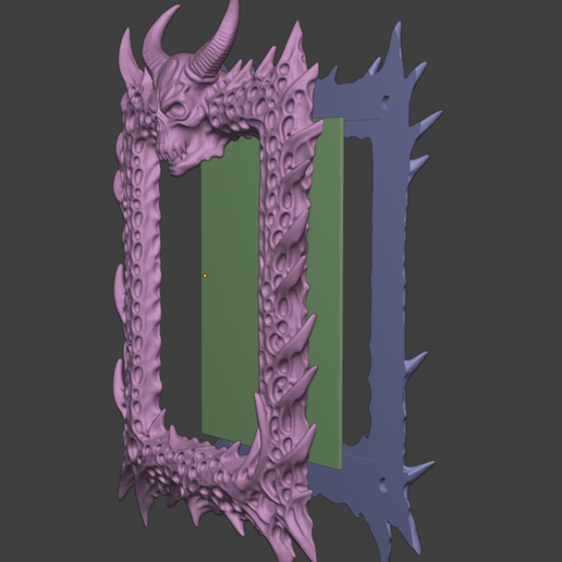 🖼️ Demon Trypophobia Picture Frame・ STL File for 3D printing・Cults