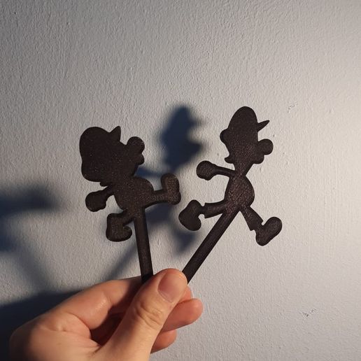 Super Mario and Luigi cake toppers 3D model