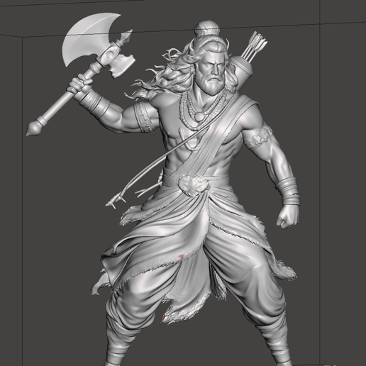 Warrior Sage: Lord Parshurama with Axe – High Detail Divine Sculpture