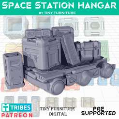 SpaceHangar_art.png STL file Space Station Hangar・3D print object to download