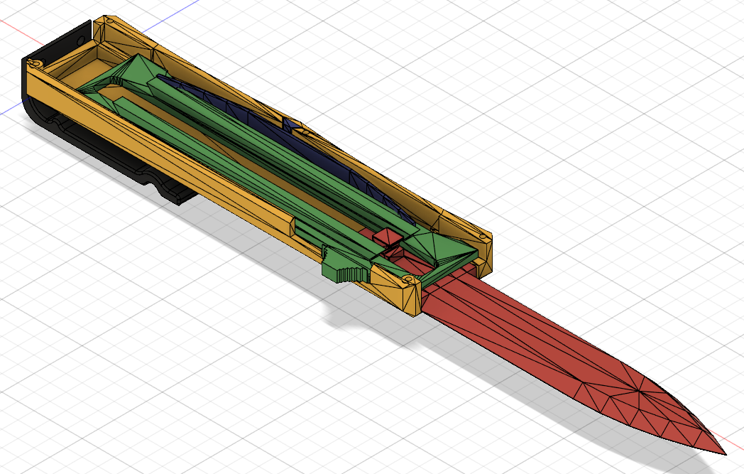 Free Stl File Otf Knife Switch Blade Functional Improved Version V1 2・3d Print Object To