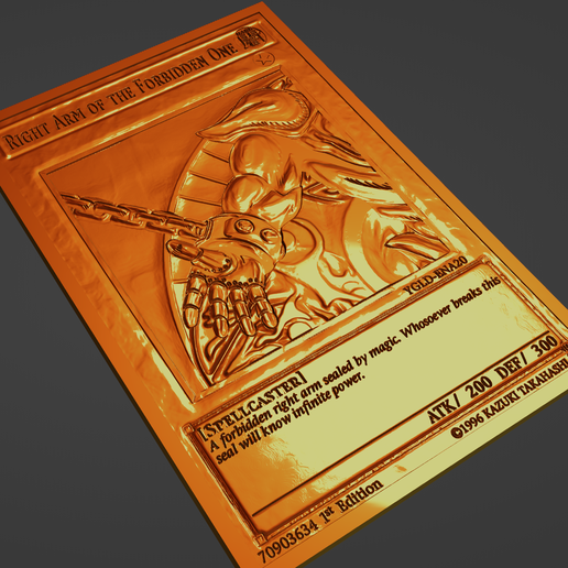 Right Arm of The Forbidden One-Yugioh STL File for Cults