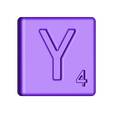 Single_Cut_Y.STL Fichier STL gratuit Pièces et support SCRABBBLE・Modèle imprimable en 3D à télécharger