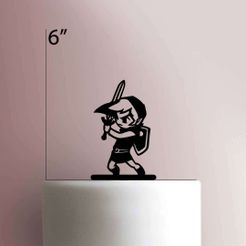 JB_Legend-of-Zelda-Link-225-184-Cake-Topper.jpg STL file TOPPER LEGEND OF ZELDA LINK LA LEYENDA DE ZELDA LINK・3D printable model to download