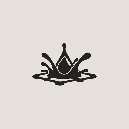 Minimalist Milk Drop Splash 3D Wall Art
