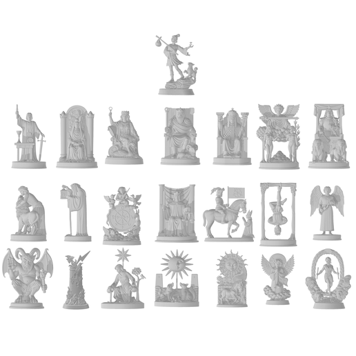 Complete Pack Tarot Rider Figures 3D model