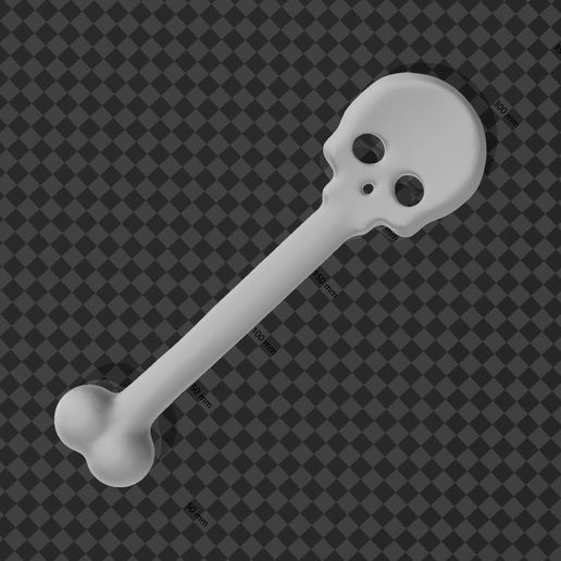 wooden spoon - gothic style 3D model