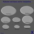 elipsoid_bases_set.png 3 in 1 BUNDLE - Moss 2 Textur Basen Set (rund, quadratisch und rechteckig, oval) + dünne Basen | Perfekt für Tabletop Wargames & RPG's