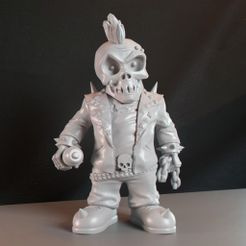 r1.jpg Archivo STL Coleccionable Esqueleto Punk・Objeto de impresión 3D para descargar
