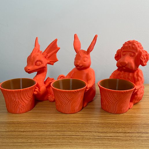 Dragon-Bunny-and-Dog-Pots-1000px.jpg Easter Bunny Toy/Pot/Planter