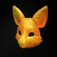 9.png Animal Fox Face Mask - Animal Cosplay Helmet 3D print model