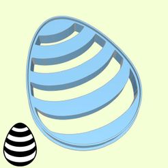 10-2.jpg STL file Easter (pascha) cookie cutters - #10 - striped egg・3D printer design to download