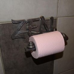 Dévidoir PT ZEN.JPG Free 3D file Dévidoir papier toilettes_Toilet paper dispenser・Object to download and to 3D print