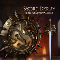 HOTD-Mount-2-Showcase-03.png Sword Display - House Targaryen Wall Decor II