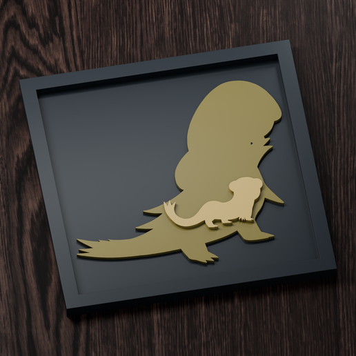 Gumshoos Line - Pokemon Silhouette Frame | Normal, Inverse & Scaled STL