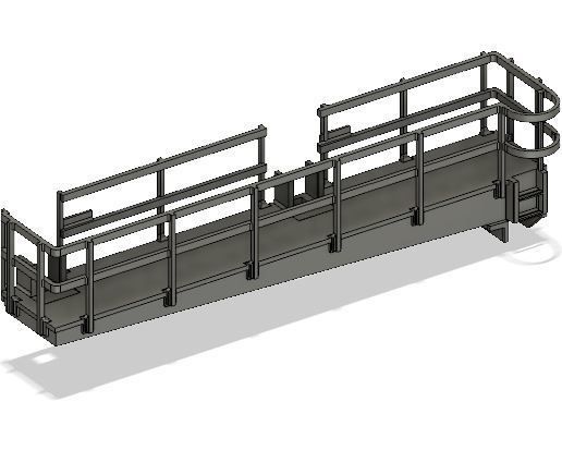 Signal Gantry 6.JPG Pórtico de señales moderno para modelismo ferroviario OO con orificios ocultos para cables