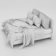 White_double_bed_4.jpg White Double Bed 3D Model
