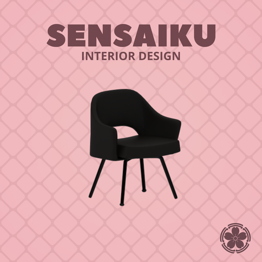 Miniature Replica 1:12 Eero Saarinen 04. Executive Armchair for Miniature Dollhouse - 3D Print Instant Download - Miniature Furniture Designer Series